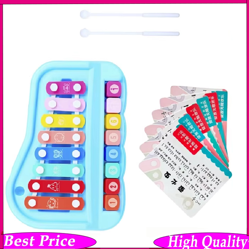 Kids Toys Xylophone - 8 Tone Hand Percussion Instrument -