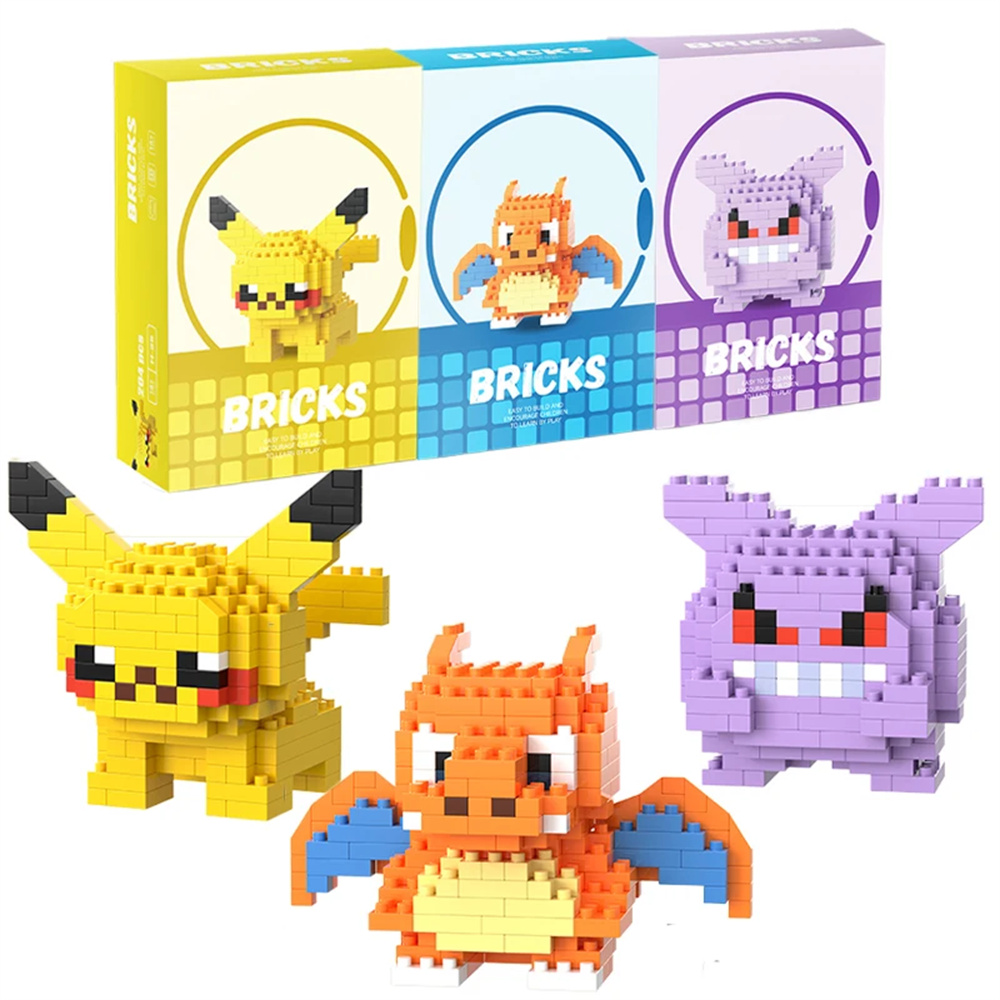 Kids Toys Lego - Pokemon Micro Building Blocks Pikachu Dragonite
