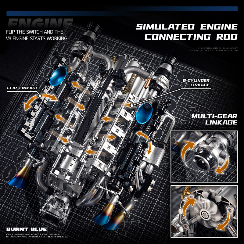 Technical Supercar V8 Engine B - огляд і ціна Kids Toys Lego