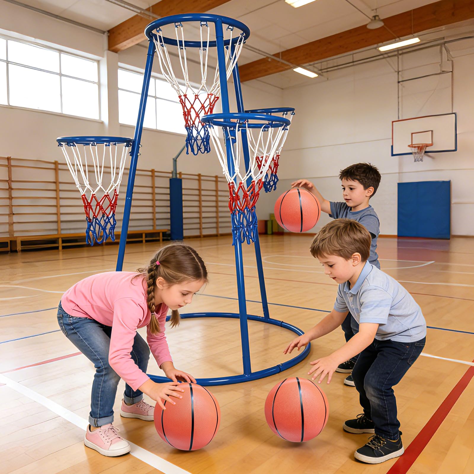 4 Hoop Toddler Basketball Set  - огляд і ціна Basketball Hoop Kids Indoor