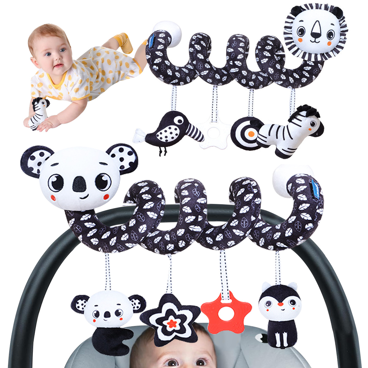 Baby Plush Spiral Hanging Toys - огляд і ціна Kids Toys New Born